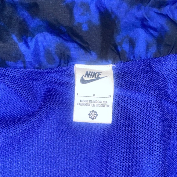 ⚽️ Nike Camo Blue & Black Soccer Windbreaker Jacket NWOT - Picture 5 of 5